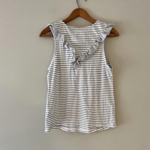 Anthropologie Maeve Striped Ruffle Tank - Picture 4 of 6